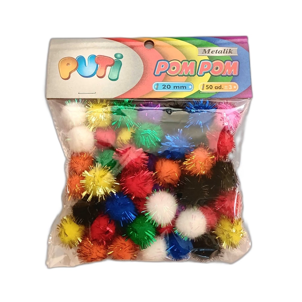 Puti Pom Pom (20Mm Metalik)