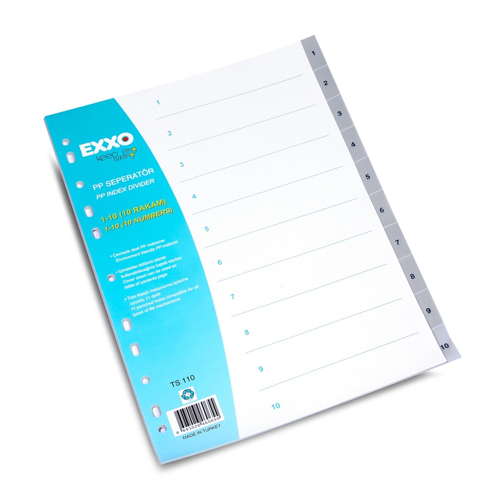 Exxo Rakamlı PP Seperatör 1-10