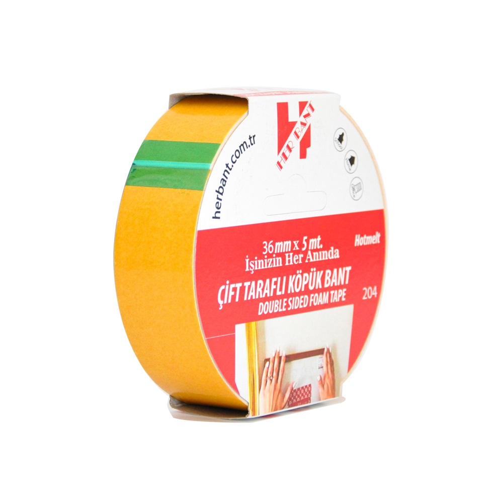 Herbant Çift Taraflı Köpük Bant 36Mmx5Mt