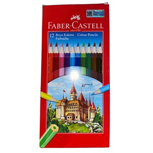 Faber Castell Karton Kutu Boya Kalemi Tam Boy 12 Renk