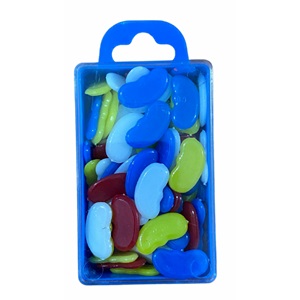 Yıldızlar Sayı Fasulyesi Plastik Kutulu - Mavi