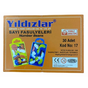 Yıldızlar Sayı Fasulyesi Plastik Kutulu
