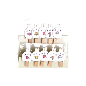 Slm Decoration Tavşan Desenli Mandal (10Lu) - İTH-404