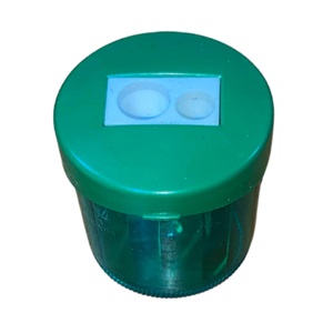 Ark Hazneli Çiftli Kalemtraş - Yeşil