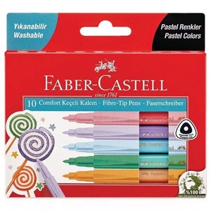 Faber Castell Comfort Keçeli Kalem Pastel Renkler 10 lu