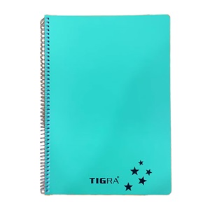 Tigra Spiralli P.P Kapak 96 Yaprak A4 Kareli TD-096 - Turkuaz