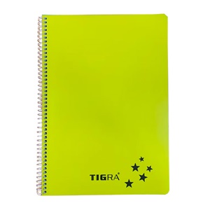 Tigra Spiralli P.P Kapak 96 Yaprak A4 Kareli TD-096 - Sarı