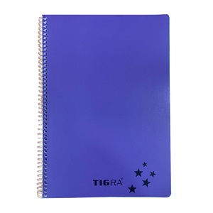 Tigra Spiralli P.P Kapak 60 Yaprak A4 Kareli TD-060 - Mor