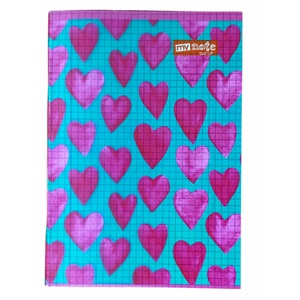 Mynote Text Up Defter A5 60 Yp Kareli - Pembe Kalp