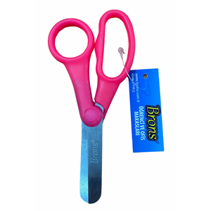 Brons Küt Uçlu Öğrenci Makası - BR-704 - Pembe