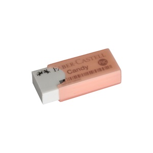 Faber Castell Candy Kırmızı Kılıflı Beyaz Silgi