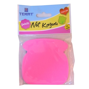 Temat 71x71 Şekilli Not Kağıdı 75yp - Pembe Kavanoz