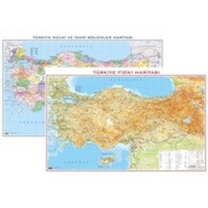 Gürbüz Türkiye Fiziki / Siyasi Çift Taraflı 50X70