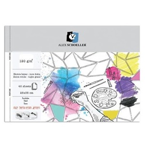 Alex Schoeller 35x50 120 gr Spiralli Resim Defteri 40 yp ALX-0787