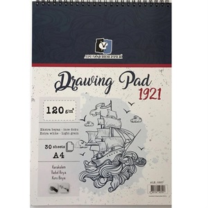 Alex Schoeller A4 120 gr Spiralli Drawing Pad 30lu ALX-0557