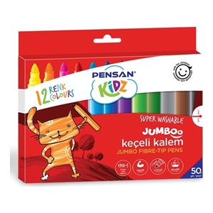 Pensan Kidz 1x7mm 12li Jumboo Keçeli Kalem