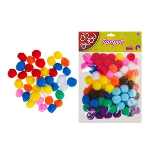 Bu-bu Ponpon 2 Cm. 100 lü Karışık Renk