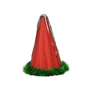 SLM Yılbaşı Süsü Kotyon Şapka - Kırmızı