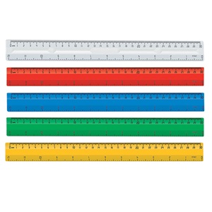 Ark Plastik Cetvel - 601 - Kırmızı - 30 cm