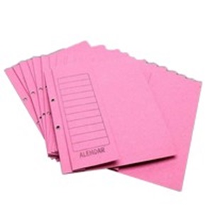 ALEMDAR Pembe Kapsüllü Karton Dosya Yarım Kapak