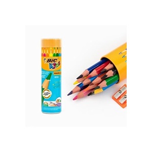 Bic Evolution 12+1 Üçgen Jumbo Boya Kalemi Metal Tüp