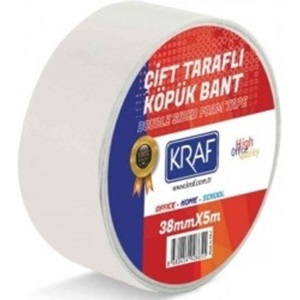 Kraf Çift Taraflı Köpük Bant (38mmx5m)