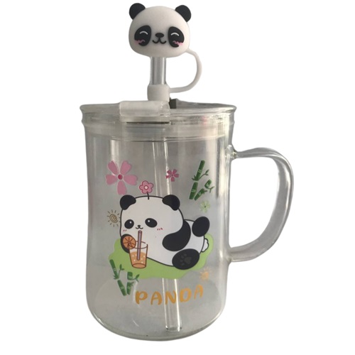 Cam Pipetli Kupa Panda-İçecek