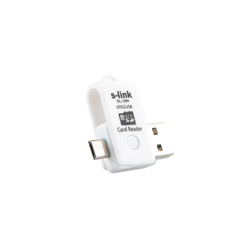 S-Link Sl-U94 Beyaz Usb To Mikro 5 Pin + Kart Okuyucu Otg Çevirici 9579510
