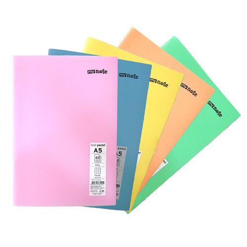 Mynote Text Pastel Defter A5 60 Yp Kareli Karışık Desen