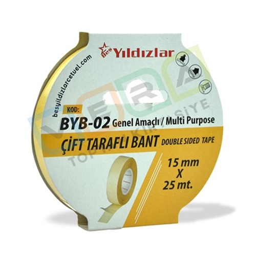 YILDIZLAR ÇİFT TARAFLI BANT 15X25 MT BYB 02