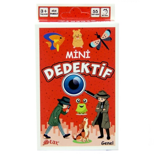 Star Mini Dedektif Kart Oyunu - Kırmızı - Genel