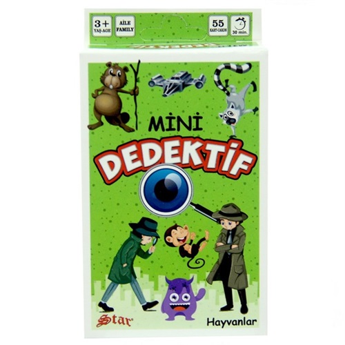 Star Mini Dedektif Kart Oyunu - Yeşil - Hayvanlar