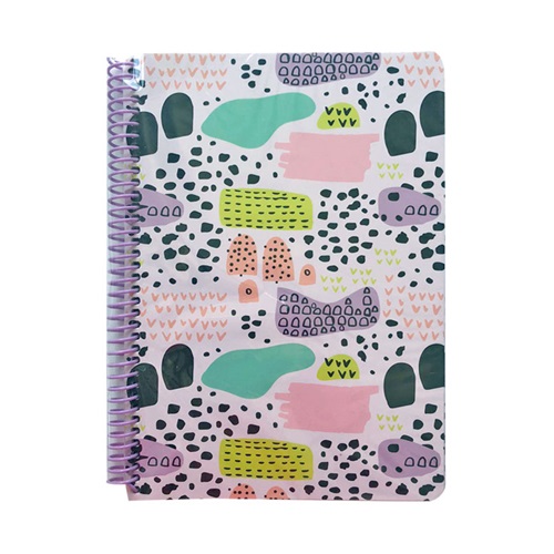 Lizy Collection Spiralli Defter SPRB5 - Benekli Karışık Desen