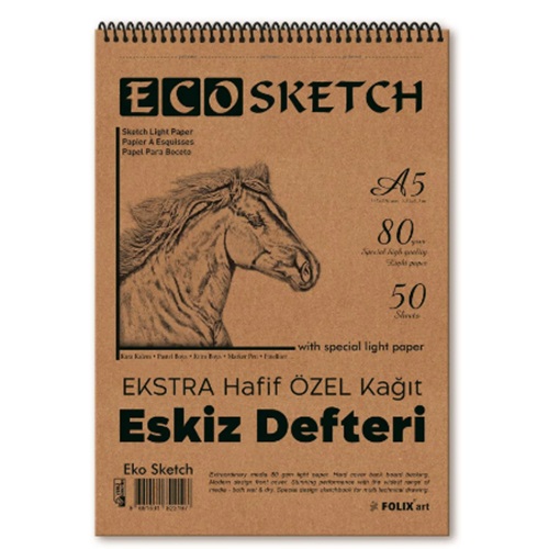 A5 Eko Sketch Kitap Kağıdı 80gr 50 yp