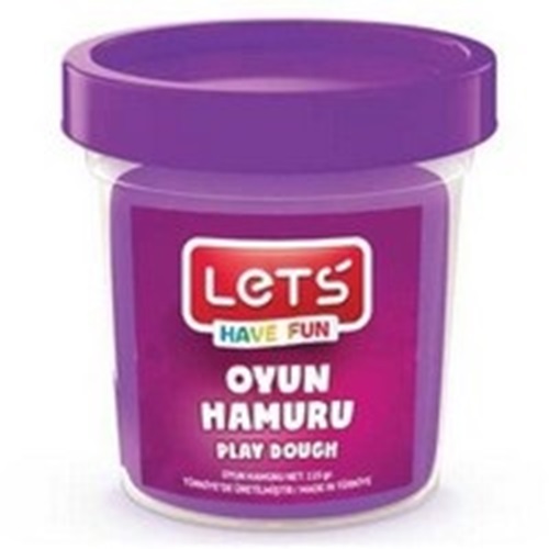LETS Tek Renk Oyun Hamuru Mor 115 gr. (Şeffaf Bardak)