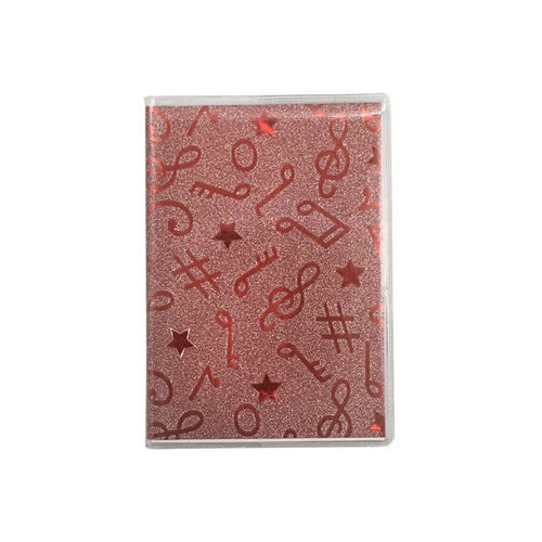 Mikro Nota Desenli Not Defteri Çizgili Küçük Boy NT-216 - Kırmızı