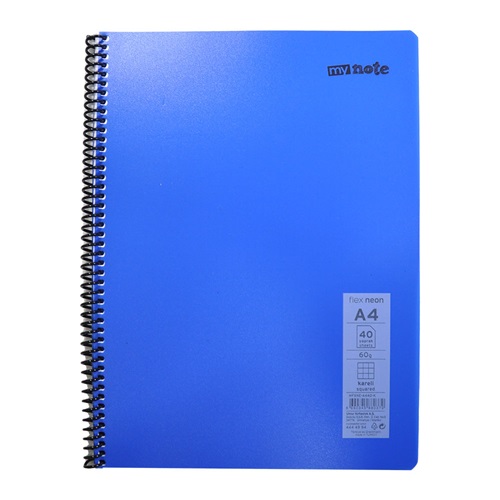 Mynote Flex Neon Defter A4 40 Yp Kareli - Lacivert