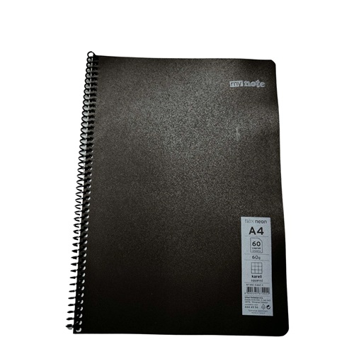 Mynote Flex Neo Defter A4 60 Yp Kareli - Siyah