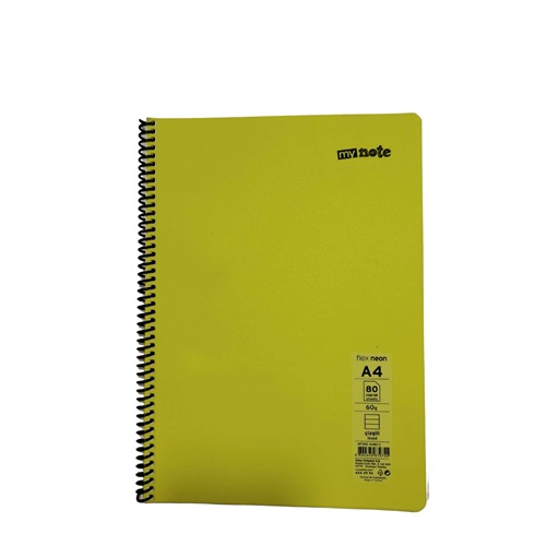 Mynote Flex Neo Defter A4 80 Yp Çizgili - Sarı