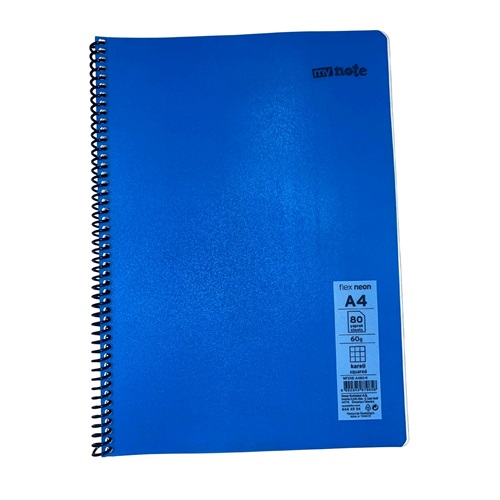 Mynote Flex Neo Defter A4 80 Yp Kareli - Mavi