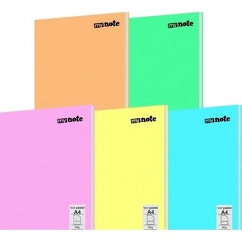 mynote Text PASTEL Defter A4 40 yp Kareli spiralsiz