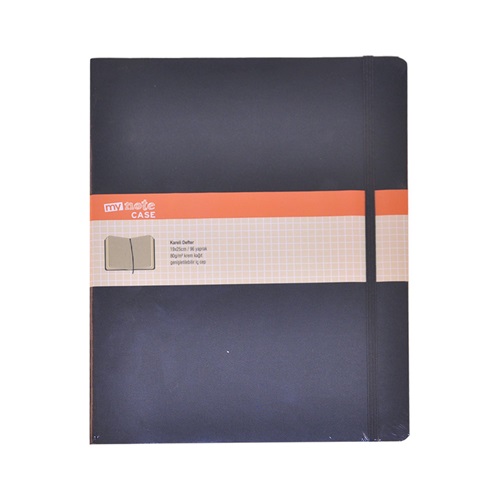 Mynote Case Siyah 19x25 Kareli Defter 96yp