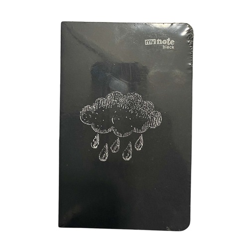 Mynote Black Sırtı Açık 9x14 112yp Siyah Yaprak Çizgisiz - Bulut