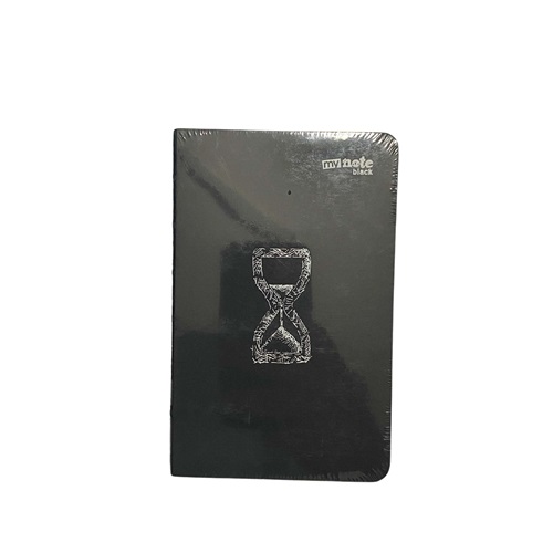 Mynote Black Sırtı Açık 9x14 112yp Siyah Yaprak Çizgisiz - Kum Saati