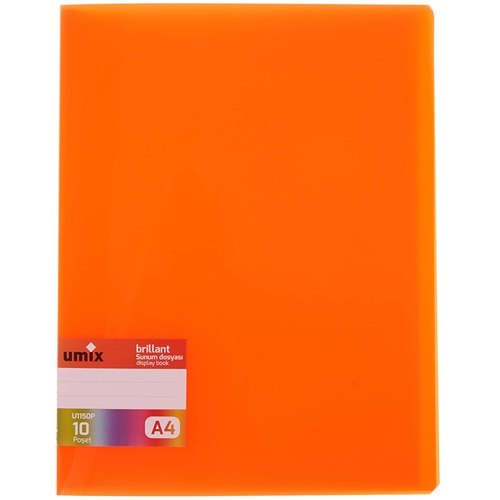 Umix Brillant Sunum Dosyası Turuncu 10lu