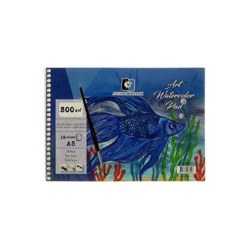 Alex Schoeller A5 300gr Spiralli Art Sulu Boya Defteri 12li DFT.ALX-3947