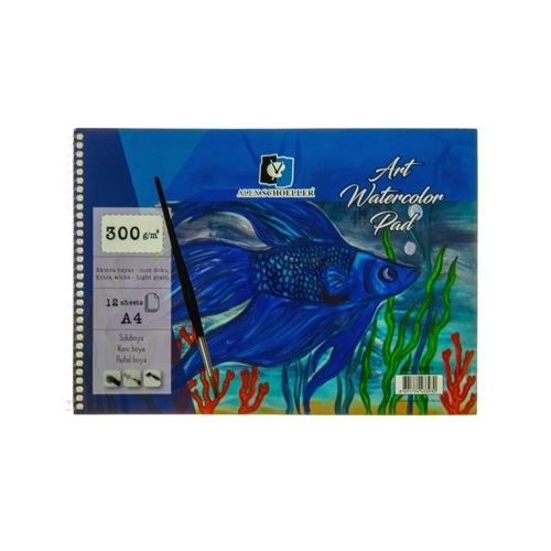 Alex Schoeller A4 300gr Spiralli Art Sulu Boya Defteri 12li DFT.ALX-3930