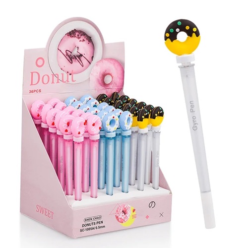 Donut Oynar Başlıklı Jel Tükenmez Kalem 0.5mm