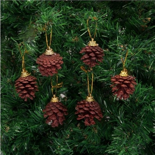 Yılbaşı Süs Kozalak 6 lı