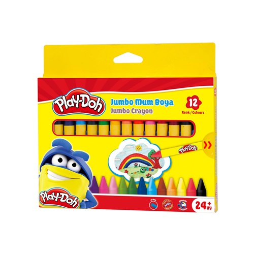 Play-Doh Silinebilir Crayon Mum Boya Jumbo 12 Renk